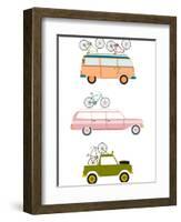 Cars Transporting Bicycles-Norbert Sobolewski-Framed Art Print