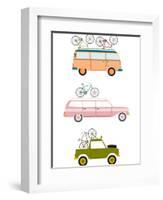 Cars Transporting Bicycles-Norbert Sobolewski-Framed Art Print