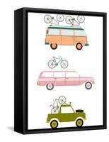 Cars Transporting Bicycles-Norbert Sobolewski-Framed Stretched Canvas