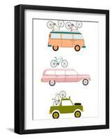 Cars Transporting Bicycles-Norbert Sobolewski-Framed Art Print
