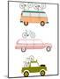 Cars Transporting Bicycles-Norbert Sobolewski-Mounted Art Print