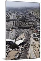 Cars Waiting to Cross United States-Mexico Border-null-Mounted Photographic Print