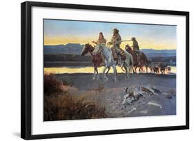 Carson's Men-Charles Marion Russell-Framed Art Print