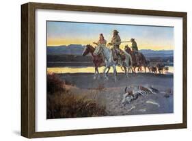 Carson's Men-Charles Marion Russell-Framed Art Print