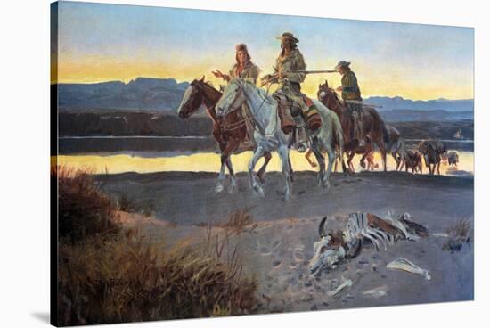 Carson's Men-Charles Marion Russell-Stretched Canvas
