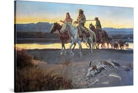 Carson's Men-Charles Marion Russell-Stretched Canvas