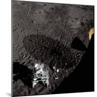 Cart and Antenna Shadow on the Moon-null-Mounted Photographic Print