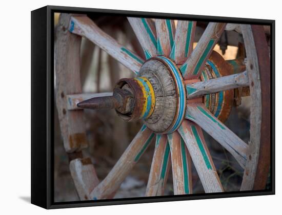 Cart and Cart Wheels in Cappadoccia, Turkey-Darrell Gulin-Framed Stretched Canvas