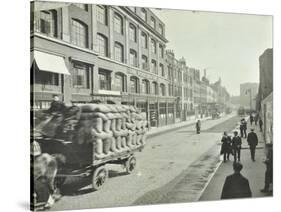 Cart Laden with Sacks, Mansell Street, Stepney, London, 1914-null-Stretched Canvas