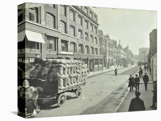 Cart Laden with Sacks, Mansell Street, Stepney, London, 1914-null-Stretched Canvas