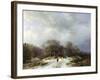 Cart on a Snowy Track-Barend Cornelis Koekkoek-Framed Giclee Print