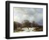 Cart on a Snowy Track-Barend Cornelis Koekkoek-Framed Giclee Print