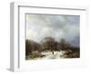 Cart on a Snowy Track-Barend Cornelis Koekkoek-Framed Giclee Print