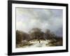 Cart on a Snowy Track-Barend Cornelis Koekkoek-Framed Giclee Print