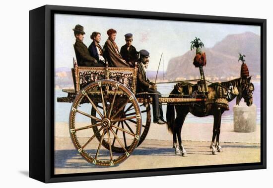 Cart, Palermo, Sicily, C1923-null-Framed Stretched Canvas