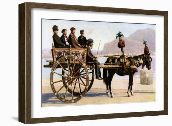 Cart, Palermo, Sicily, C1923-null-Framed Giclee Print