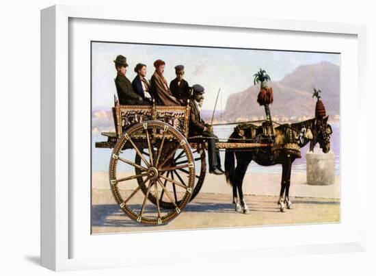 Cart, Palermo, Sicily, C1923-null-Framed Giclee Print