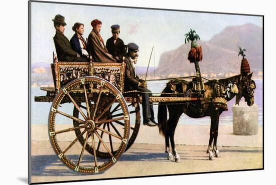 Cart, Palermo, Sicily, C1923-null-Mounted Giclee Print