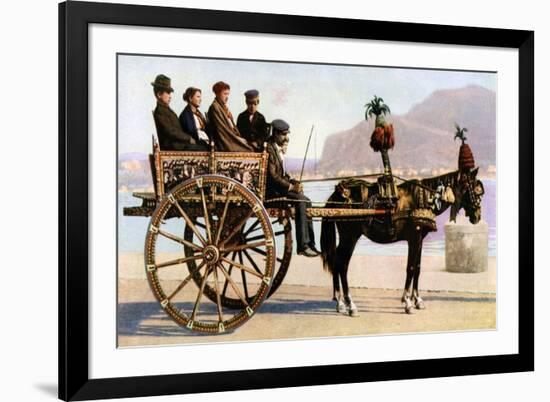 Cart, Palermo, Sicily, C1923-null-Framed Giclee Print