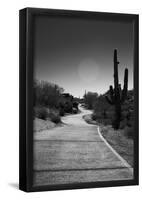 Cart Path on Desert Golf Course Arizona-null-Framed Poster