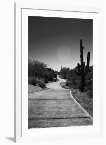 Cart Path on Desert Golf Course Arizona-null-Framed Photo