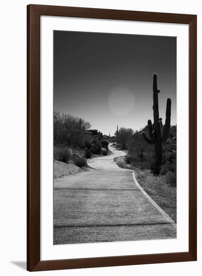 Cart Path on Desert Golf Course Arizona-null-Framed Photo