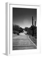 Cart Path on Desert Golf Course Arizona-null-Framed Photo