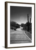 Cart Path on Desert Golf Course Arizona-null-Framed Photo