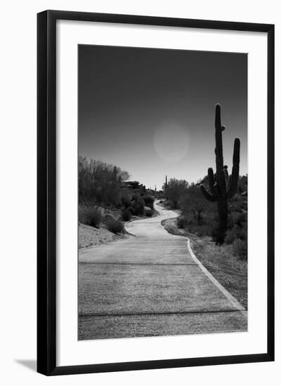 Cart Path on Desert Golf Course Arizona-null-Framed Photo