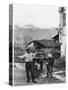 Cart Pulled by Two Oxen in the Basque Country, c. 1900-Ouvrard-Stretched Canvas