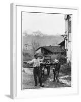 Cart Pulled by Two Oxen in the Basque Country, c. 1900-Ouvrard-Framed Giclee Print