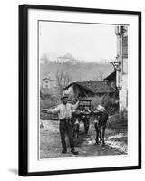 Cart Pulled by Two Oxen in the Basque Country, c. 1900-Ouvrard-Framed Giclee Print