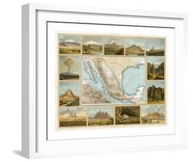 Carta Orografica, c.1885-Antonio Garcia Cubas-Framed Art Print