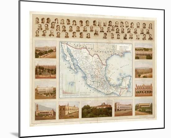 Carta Politica, c.1885-Antonio Garcia Cubas-Mounted Art Print