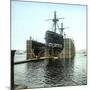 Cartagena (Spain), Ship in a Floating Dry Dock, Circa 1885-1890-Leon, Levy et Fils-Mounted Photographic Print