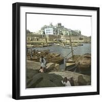 Cartagena (Spain), the Gate and the Sea Wall, Circa 1885-1890-Leon, Levy et Fils-Framed Photographic Print