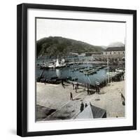 Cartagena (Spain), the Port, Circa 1885-1890-Leon, Levy et Fils-Framed Photographic Print