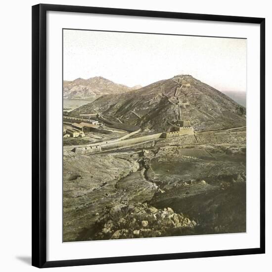 Cartagena (Spain), the View from Fort Atalaya, Circa 1885-1890-Leon, Levy et Fils-Framed Photographic Print