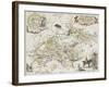 Carte chasseresse et mythologique de Brocéliande, forêt de Paimpont-null-Framed Giclee Print