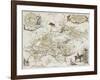 Carte chasseresse et mythologique de Brocéliande, forêt de Paimpont-null-Framed Giclee Print