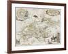 Carte chasseresse et mythologique de Brocéliande, forêt de Paimpont-null-Framed Giclee Print