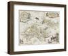 Carte chasseresse et mythologique de Brocéliande, forêt de Paimpont-null-Framed Giclee Print