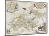 Carte chasseresse et mythologique de Brocéliande, forêt de Paimpont-null-Mounted Giclee Print