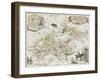 Carte chasseresse et mythologique de Brocéliande, forêt de Paimpont-null-Framed Giclee Print