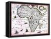 Carte d'Afrique-null-Framed Stretched Canvas