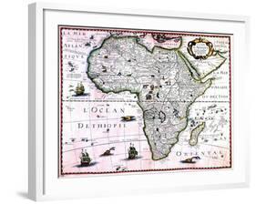 Carte d'Afrique-null-Framed Giclee Print