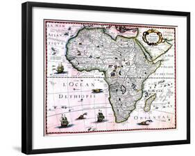 Carte d'Afrique-null-Framed Giclee Print