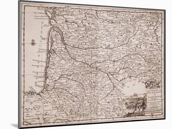 Carte de Guyenne et Gascogne-null-Mounted Giclee Print