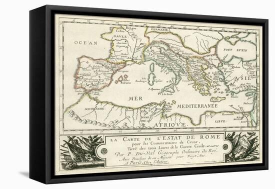 Carte de l'Empire romain de Jules Cesar-Julius Caesar-Framed Stretched Canvas