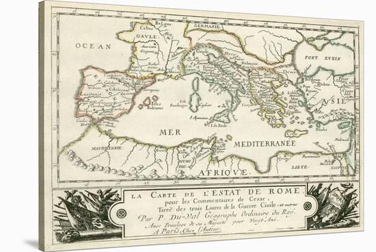 Carte de l'Empire romain de Jules Cesar-Julius Caesar-Stretched Canvas